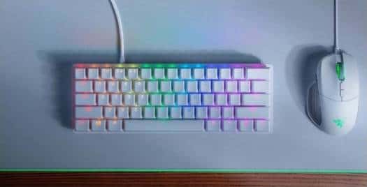 Razer Huntsman Mini 60% Gaming Keyboard, Fastest Keyboard Switches Ever, Linear Red Optical Switches, Chroma RGB Lighting, PBT Keycaps, Onboard Memory - Mercury White | RZ03-03390400-R3M1 - thumbnail 3
