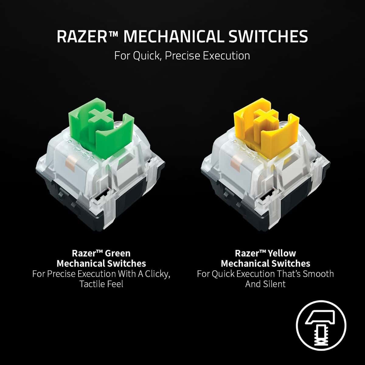 RAZER Razer BlackWidow V3 Mini HyperSpeed Phantom Edition 65% Wireless Mechanical Gaming Keyboard, Yellow Mechanical Switches, RGB Customizable Backlighting, US Layout, Black | RZ03-03891900-R3M1 - thumbnail 6