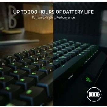 RAZER Razer BlackWidow V3 Mini HyperSpeed Phantom Edition 65% Wireless Mechanical Gaming Keyboard, Yellow Mechanical Switches, RGB Customizable Backlighting, US Layout, Black | RZ03-03891900-R3M1 - thumbnail 4