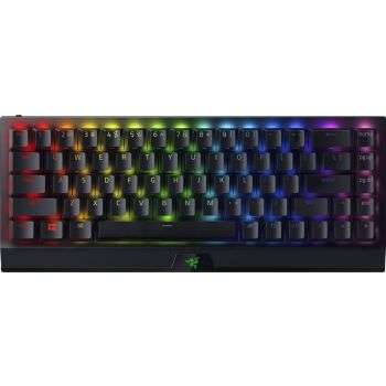 RAZER Razer BlackWidow V3 Mini HyperSpeed Phantom Edition 65% Wireless Mechanical Gaming Keyboard, Yellow Mechanical Switches, RGB Customizable Backlighting, US Layout, Black | RZ03-03891900-R3M1 - thumbnail 1