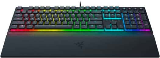RAZER Razer Ornata V3 Low Profile Mecha-Membrane Wired Keyboard, UV Coated Keycaps, 10 RGB Lighting Zones, 1000 Hz Ultrapolling, Wrist Rest, Clicky Keystrokes, US English Layout, Black | RZ03-04460100-R3M1 - thumbnail 2