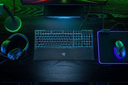 RAZER Razer Ornata V3 X Low Profile Mecha-Membrane Wired Keyboard, UV Coated Keycaps, Single Zone RGB Lighting, 1000 Hz Ultrapolling, Wrist Rest, Silent Switch, US English Layout, Black | RZ03-04470100-R3M1 - thumbnail 2