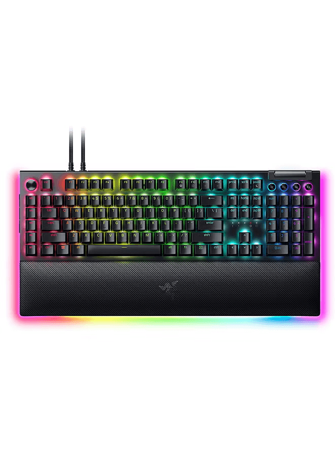 RAZER BlackWidow V4 Pro Wired Gaming Keyboard Green Mechanical Switches Tactile And Clicky Doubleshot Abs Keycaps Command Dial Programmable Macros Chroma Rgb Magnetic Wrist Rest | RZ03-04680100-R3M1 - thumbnail 4