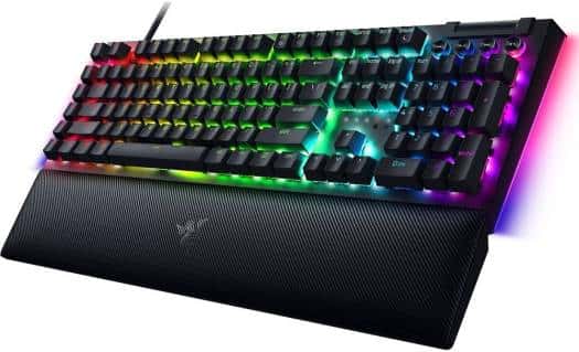 RAZER Razer BlackWidow V4 Mechanical Gaming Keyboard, Razer Green Switches, Wired Connectivity, Multi-Function Roller, 6 Macro Keys, Doubleshot ABD Keys, English Layout, Black | RZ03-04690100-R3M1 - thumbnail 1