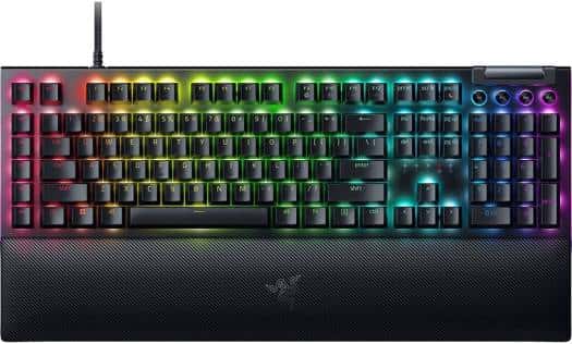RAZER Razer BlackWidow V4 Mechanical Gaming Keyboard, Razer Yellow Switches, Wired Connectivity, Multi-Function Roller, 6 Macro Keys, Doubleshot ABD Keys, English Layout, Black | RZ03-04691800-R3M1 - thumbnail 3