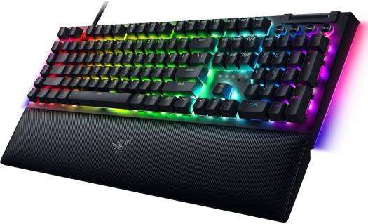 RAZER Razer BlackWidow V4 Mechanical Gaming Keyboard, Razer Yellow Switches, Wired Connectivity, Multi-Function Roller, 6 Macro Keys, Doubleshot ABD Keys, English Layout, Black | RZ03-04691800-R3M1 - thumbnail 1