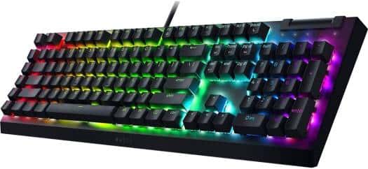 RAZER Razer BlackWidow V4 X Mechanical Keyboard, Razer Green Switches, Wired Connectivity, Multi-Functional Roller, 6 Dedicated Macro Keys, Doubleshot ABS Keys, ENG-ARAB Layout, Black | RZ03-04703500-R391 - thumbnail 1