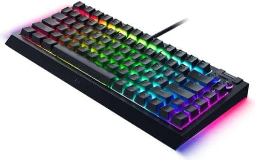 RAZER Razer BlackWidow V4 75% Mechanical Keyboard, Razer Orange Tactile Switch, Wired Connectivity, Detachable Type-C Cable, 5052 Aluminum Alloy Top Case, Black | RZ03-05000100-R3M1 - thumbnail 1
