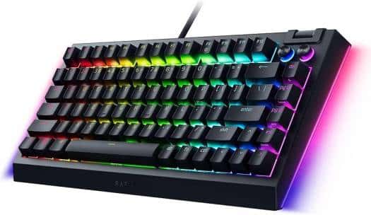 RAZER Razer BlackWidow V4 75% Mechanical Keyboard, Razer Orange Tactile Switch, Wired Connectivity, Detachable Type-C Cable, 5052 Aluminum Alloy Top Case, Black | RZ03-05000100-R3M1 - thumbnail 4