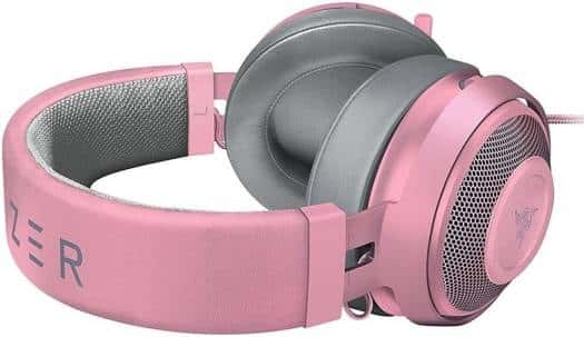 RAZER Razer Kraken Quartz Edition, Gold plated analog type 3.5 mm, Ear pad for injecting cooling gel, Aluminum frame, Works with PC, PS4, Xbox One, Switch, & Mobile Devices, Pink | RZ04-02830300-R3M1 - thumbnail 1