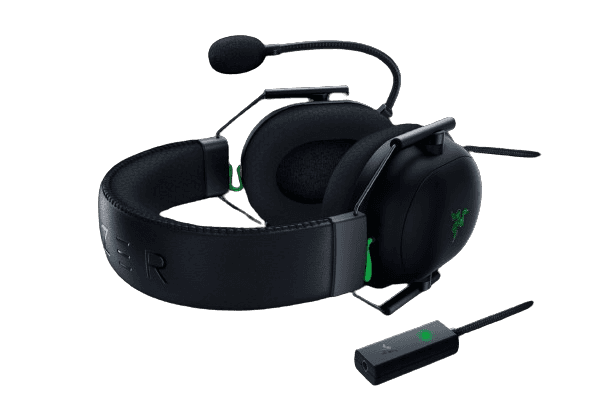 Razer BlackShark V2 Black Multi-platform wired esports headset, Triforce Titanium 50 mm Drivers, HyperClear Cardioid Mic With USB Sound Card, Foam Ear Cushions,  PC, Mac, PS4, Xbox One, and mobile devices | RZ04-03230100-R3M1 - thumbnail 1