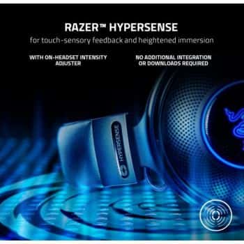 RAZER Razer Kraken V3 Pro Wireless Gaming Headset, With Haptic Technology, 50mm Drivers, THX Spatial Audio, 20 Hz-20 kHz Frequency Response, Oval Ear Cushions, Black | RZ04-03460100-R3M1 - thumbnail 2