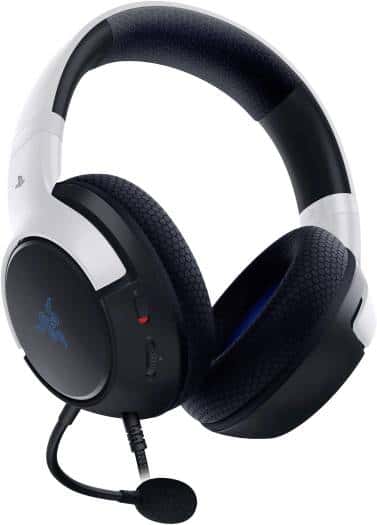 RAZER Razer Kaira X Wired Gaming Headset for PlayStation, TriForce 50mm Drivers, HyperClear Cardioid Mic, Flowknit Memory Foam Ear Cushions, Compatible with PC, Mac, Switch, Black/White | RZ04-03970700-R3G1 - thumbnail 4