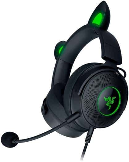 RAZER Razer Kraken Kitty V2 Pro Gaming Headphones, 50mm Razer TriForce Titanium, Passive Noise Cancellation, Unidirectional Pick-Up Pattern, USB Type-A Connectivity, Black | RZ04-04510100-R3M1 - thumbnail 3