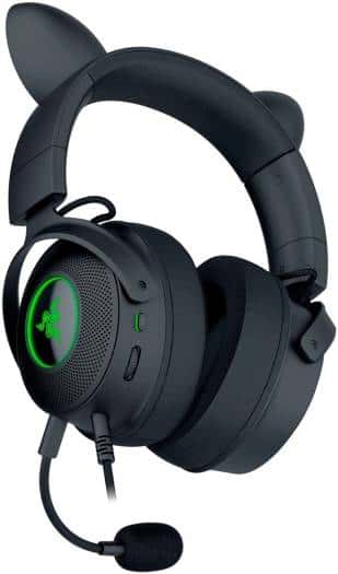 RAZER Razer Kraken Kitty V2 Pro Gaming Headphones, 50mm Razer TriForce Titanium, Passive Noise Cancellation, Unidirectional Pick-Up Pattern, USB Type-A Connectivity, Black | RZ04-04510100-R3M1 - thumbnail 1