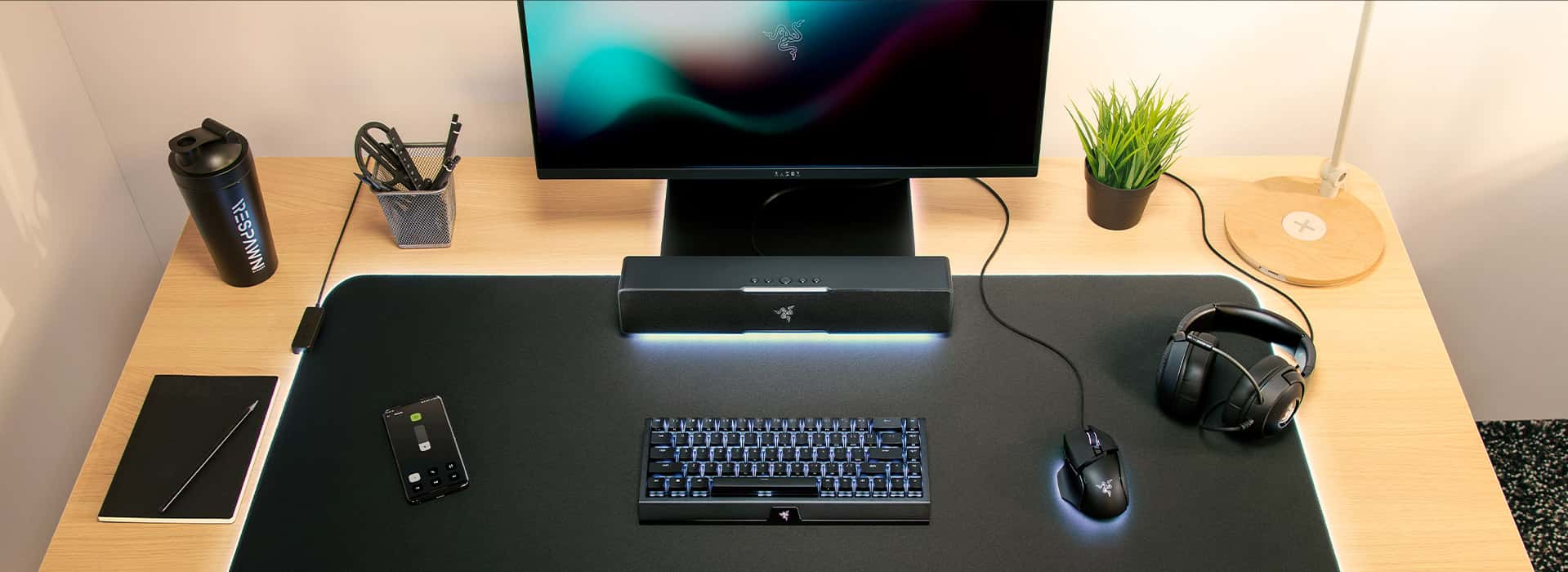 RAZER Razer Leviathan V2 X PC Gaming Soundbar, Dynamic High Fidelity Audio, Razer Chroma RGB, BT 5.0, 85 Hz-20 kHz Frequency Response, USB Type C Power & Audio Delivery, Black | RZ05-04280100-R3M1 - thumbnail 4