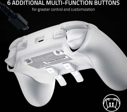 RAZER Razer Wolverine V2 Chroma Wired Gaming Pro Controller, RGB Lighting, Remappable Buttons & Triggers, Mecha-Tactile Buttons & D-Pad, Trigger Stop-Switches, for Xbox X|S & One, White | RZ06-04010200-R3M1 - thumbnail 5
