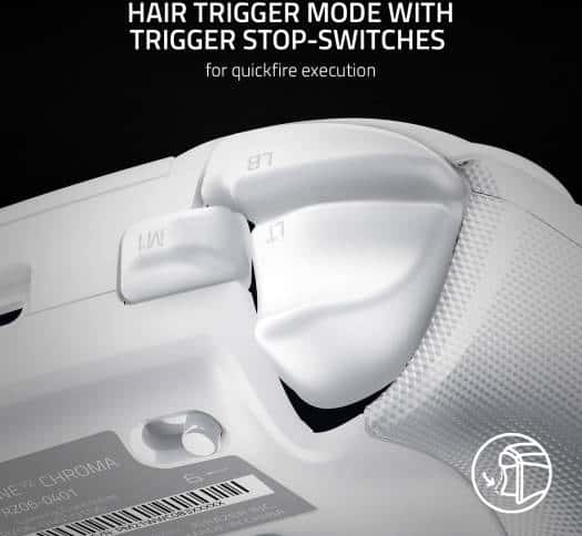 RAZER Razer Wolverine V2 Chroma Wired Gaming Pro Controller, RGB Lighting, Remappable Buttons & Triggers, Mecha-Tactile Buttons & D-Pad, Trigger Stop-Switches, for Xbox X|S & One, White | RZ06-04010200-R3M1 - thumbnail 6