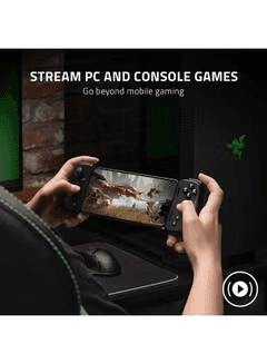 RAZER Razer Kishi V2 Mobile Gaming Controller for iPhone, Console Quality Controls, Universal Fit with Extendable Bridge, Stream PC, Xbox, PlayStation Games, Customizable Triggers, Ergonomic Design - Black | RZ06-04190100-R3M1 - thumbnail 1