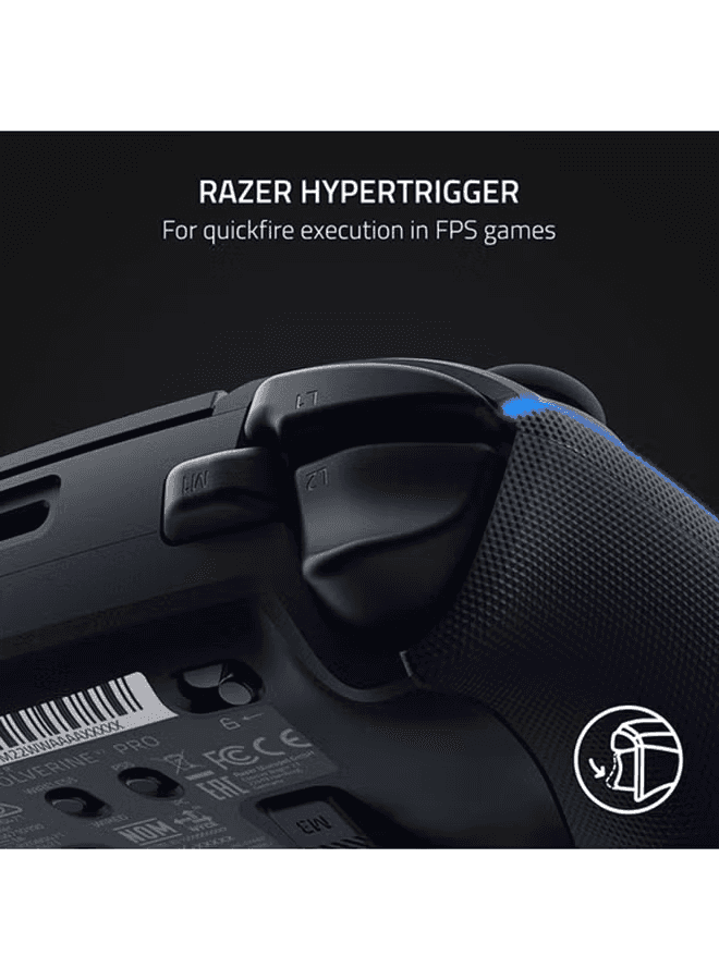 RAZER Razer Wolverine V2 Pro - Black Wireless Pro Gaming Controller for PS5??? Consoles and PC, RGB Lighting, Remappable Buttons & Triggers, Mecha-Tactile Buttons & D-Pad, Trigger Stop-Switches, for Xbox X|S & One, Black | RZ06-04710100-R3G1 - thumbnail 3