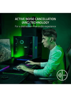 HIKVISION Razer Hammerhead HyperSpeed - Xbox Licensed Wireless Multi-Platform Gaming Earbuds, Up to 32.5 hours,  Omnidirectional | RZ12-03820200-R3G1 - thumbnail 2