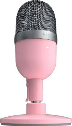 RAZER Razer Seiren Mini Ultra-Precise Supercardioid Pickup Pattern - Professional Recording Quality - Ultra-Compact Streaming Microphone - Heavy-Duty Tilting Stand - Quartz Pink | RZ19-03450200-R3M1 - thumbnail 2