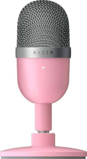 RAZER Razer Seiren Mini Ultra-Precise Supercardioid Pickup Pattern - Professional Recording Quality - Ultra-Compact Streaming Microphone - Heavy-Duty Tilting Stand - Quartz Pink | RZ19-03450200-R3M1 - thumbnail 1