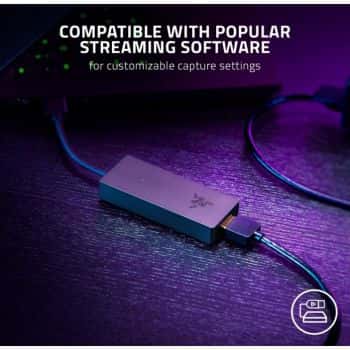 Razer Ripsaw X USB Capture Card, With Camera Connection, For Full 4K Streaming, 4K 30FPS Capture, HDMI 2.0 & USB 3.0 Connectivity, OBS & Streamlabs Compatible, Plug and Play | RZ20-04140100-R3M1 - thumbnail 4