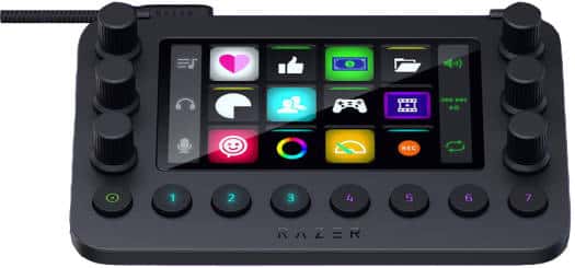 RAZER Razer All-in-one Stream Controller, 12 LCD Touch Buttons, 2 Side LCD Screen, 6 Multi-Function Dials, 8 Multi-Function Buttons, Plug-and-play Convenience, Black | RZ20-04350100-R3M1 - thumbnail 2