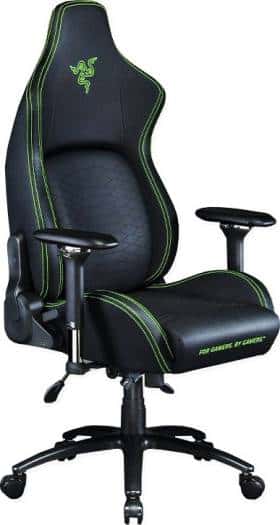 RAZER Razer Iskur Gaming Chair with Built-in Lumbar Support Ergonomic Lumbar Support System 4D Armrests Memory Foam Head Cushion PVC Leather Black and Green | RZ38-02770100-R3G1 - thumbnail 2