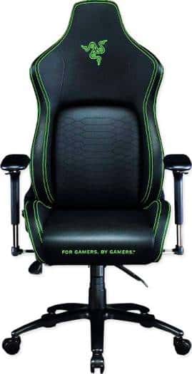 RAZER Razer Iskur Gaming Chair with Built-in Lumbar Support Ergonomic Lumbar Support System 4D Armrests Memory Foam Head Cushion PVC Leather Black and Green | RZ38-02770100-R3G1 - thumbnail 3