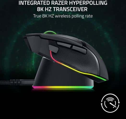RAZER Razer Mouse Dock Pro with Wireless Charging Puck: Magnetic Wireless Charging - Integrated HyperPolling 4K Hz Transceiver - Anti-Slip Base - Chroma RGB Lighting - Classic Black | ???RZ81-01990100-B3M1 - thumbnail 4