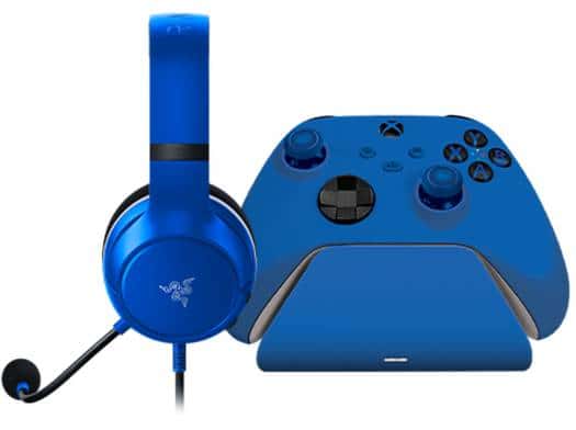 RAZER Razer Essential Duo Bundle For Xbox, Wired Headset, Universal Quick Charging Stand, 20-20000 Hz Frequency Range, USB Type-C, Shock Blue | RZ82-03970100-B3M1 - thumbnail 5