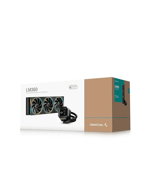 DEEPCOOL Deepcool LM360 AIO LCD ARGB Liquid Cooler,  2.4" IPS LCD Display, 6th-generation Pump, 2500～3600 RPM±10%, 66.23 CFM Fan Airflow, 3.27 mmAq Fan Air Pressure, Hydro Bearing, Black | R-LM360-BKDMMC-1 - thumbnail 6