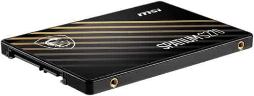 Kingston MSI Spatium S270 SATA III 2.5" Internal SSD, 240GB Capacity, Up to 500 MB/s Sequential Read & 400 Sequential Write Speed, Phison S11 Controller, 3D NAND Technology, 110TBW, Black | S78-440N070-P83 - thumbnail 1