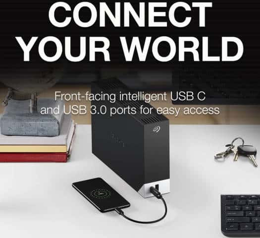Seagate Seagate One Touch 16TB Desktop Drive With Hub, External Hard Drive, USB-C and USB 3.0 Port, Compatible with Windows and Mac, Seagate Toolkit Backup Software Included, Black | STLC16000400 - thumbnail 2