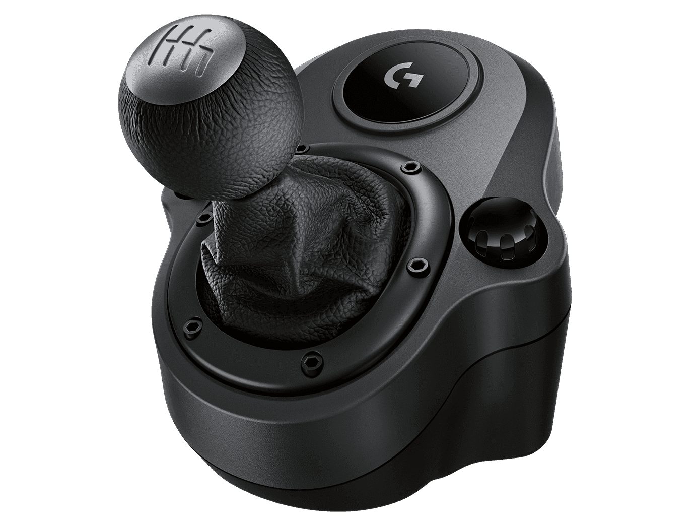Logitech Driving Force Shifter Pair with G923, G29 and G920 wheel and pedals. With solid steel gear shaft, 6-speed short-throw gearbox, and leather knob and boot | 941-000130 thumbnail 1