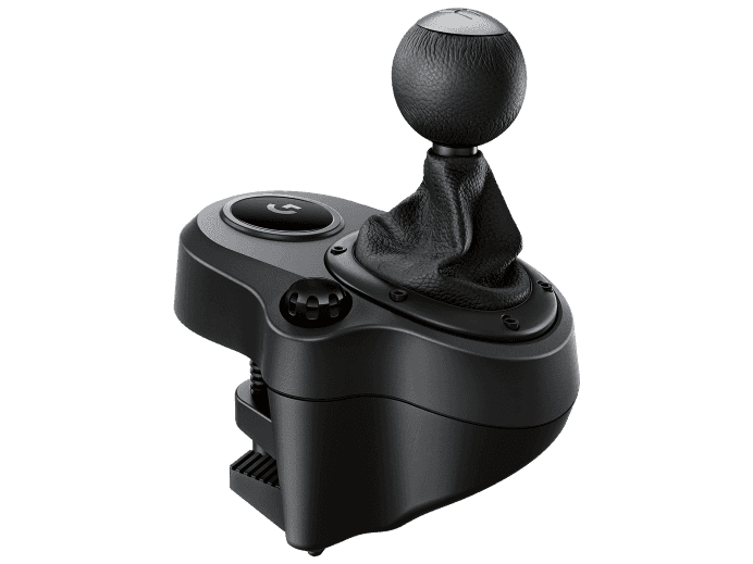 Logitech Driving Force Shifter Pair with G923, G29 and G920 wheel and pedals. With solid steel gear shaft, 6-speed short-throw gearbox, and leather knob and boot | 941-000130 thumbnail 2