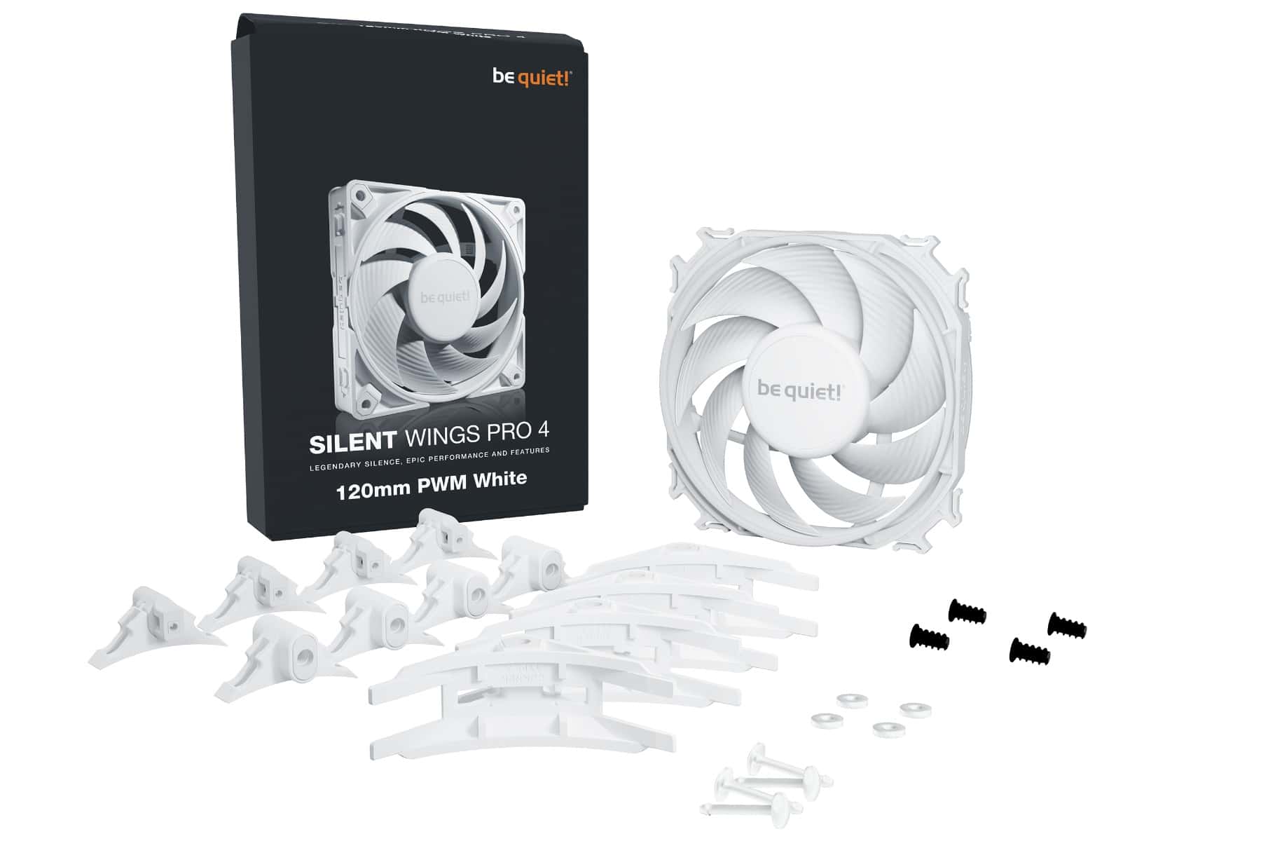 Be quiet! Be Quiet SILENT WINGS PRO 4 120mm PWM White Case Fan | BL118 - thumbnail 2