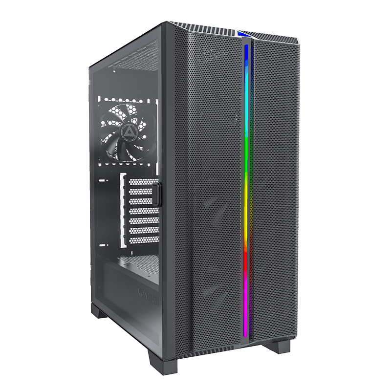 Montech Montech SKY ONE LITE High-End Budget ATX Case, USB TYPE-C Port,  "Air Performance Fine Mesh" Front Panel, All-Around Anti-Dust Design, 3x High Airflow Fans Pre-Installed, Easy Swivel Glass Side Panel, Black | SKY ONE LITE - thumbnail 4