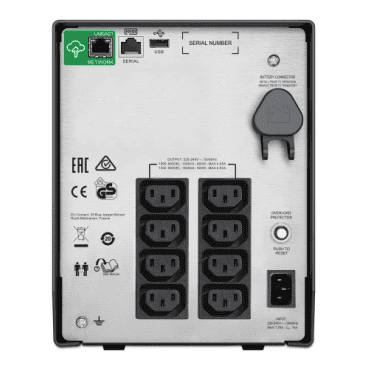 APC Smart-UPS C, Line Interactive, 1000VA, Tower, 230V, 8x IEC C13 outlets, SmartConnect port, USB and Serial communication, AVR, Graphic LCD | SMC1000IC  APC Smart-UPS 1000VA LCD,230V (SMC1000I) thumbnail 2