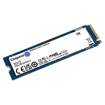 Kingston Kingston NV2 1TB M.2 2280 NVMe Internal SSD, Up to 3500MB/s Read / 2100MB/s Write Speed, Gen 4x4 NVMe PCIe Performance, 2.17G Vibration Operating, 320TBW | SNV2S/1000G - thumbnail 2