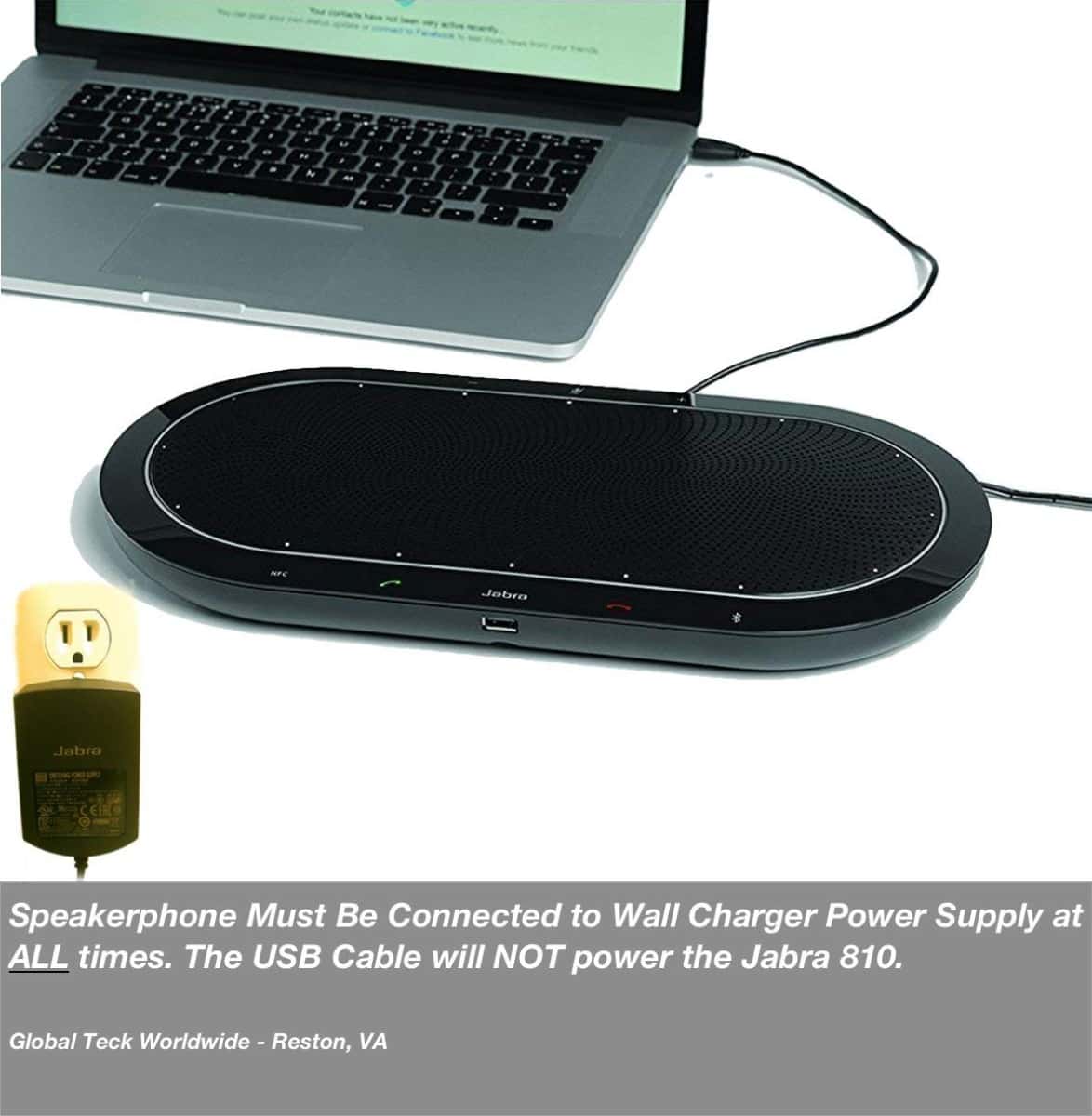 Jabra Jabra Speak 810 Conference Speakerphone, UC-Optimized ??? Portable Speaker with Bluetooth, USB, or 3.5mm Jack Connection ??? Superior Audio for Larger Calls ??? Sets Up in Seconds 7810-209 - thumbnail 5