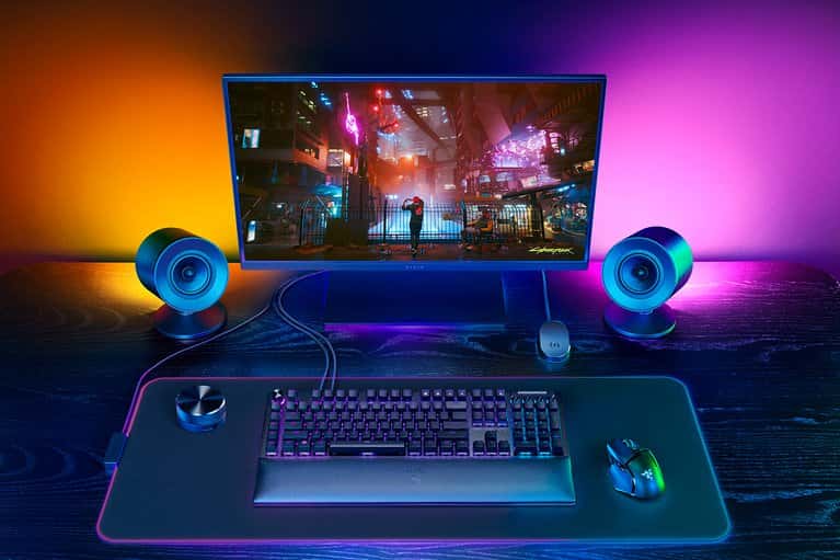 RAZER Razer Nommo V2 Pro Full-Range 2.1 With Wireless Subwoofer PC Gaming Speakers, 3??? Full-Range Drivers with Aluminum Phase Plugs, Wireless Down-Firing Subwoofer Razer, Wireless Control Pod Ready | RZ05-04740100-R3G1 - thumbnail 3