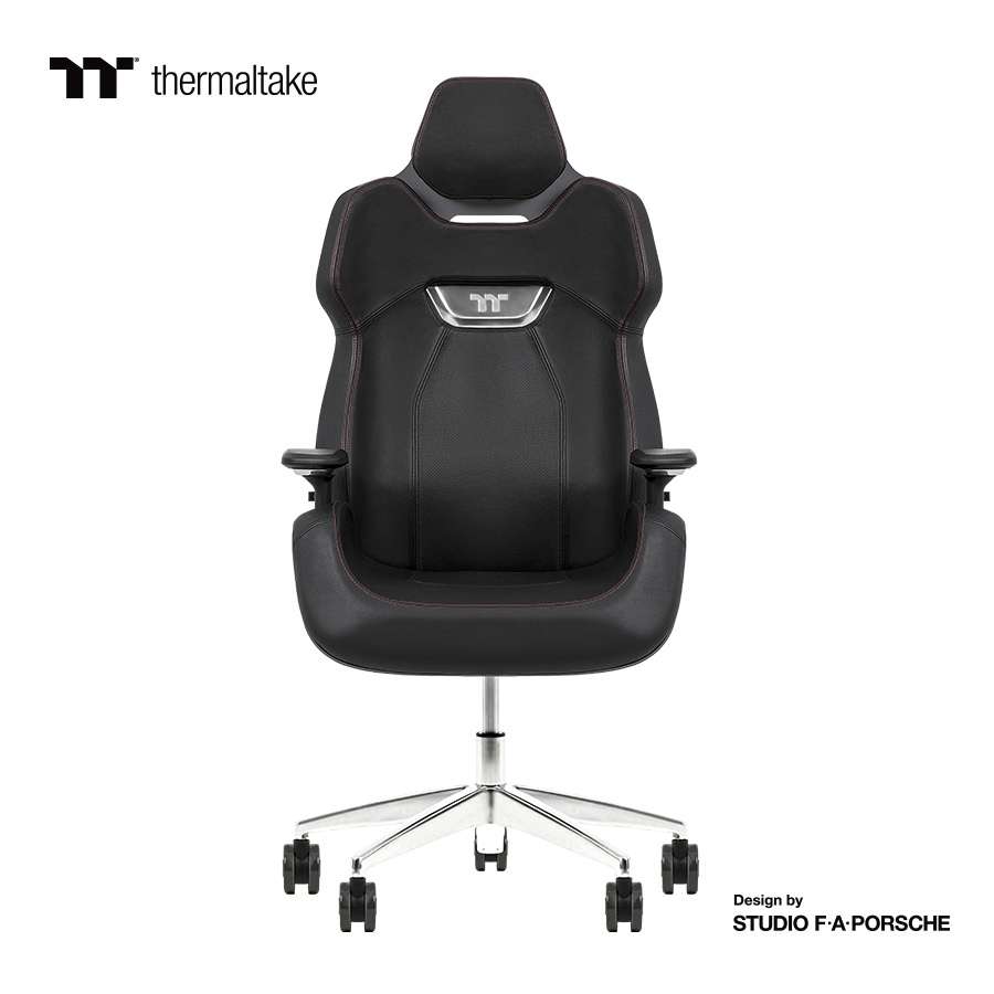 Thermaltake Thermaltake ARGENT E700 Real Leather Gaming Chair, Design by Studio F. A. Porsche, Matcha Green, Wire-control mechanism, Ergonomic Real Leather, High Density Molded Foam, 5-star Aluminum Base, 4D Adjustable Armrests | GGC-ARG-BMLFDL-01 - Color: Space Gray