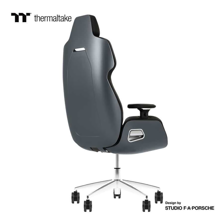 Thermaltake Thermaltake Argent E700 Real Leather Gaming Chair, Design by Studio F. A. Porsche, 4D Adjustable Armrests, Wire-Control Mechanism, 4 Gas Lift-Space Gray - thumbnail 3