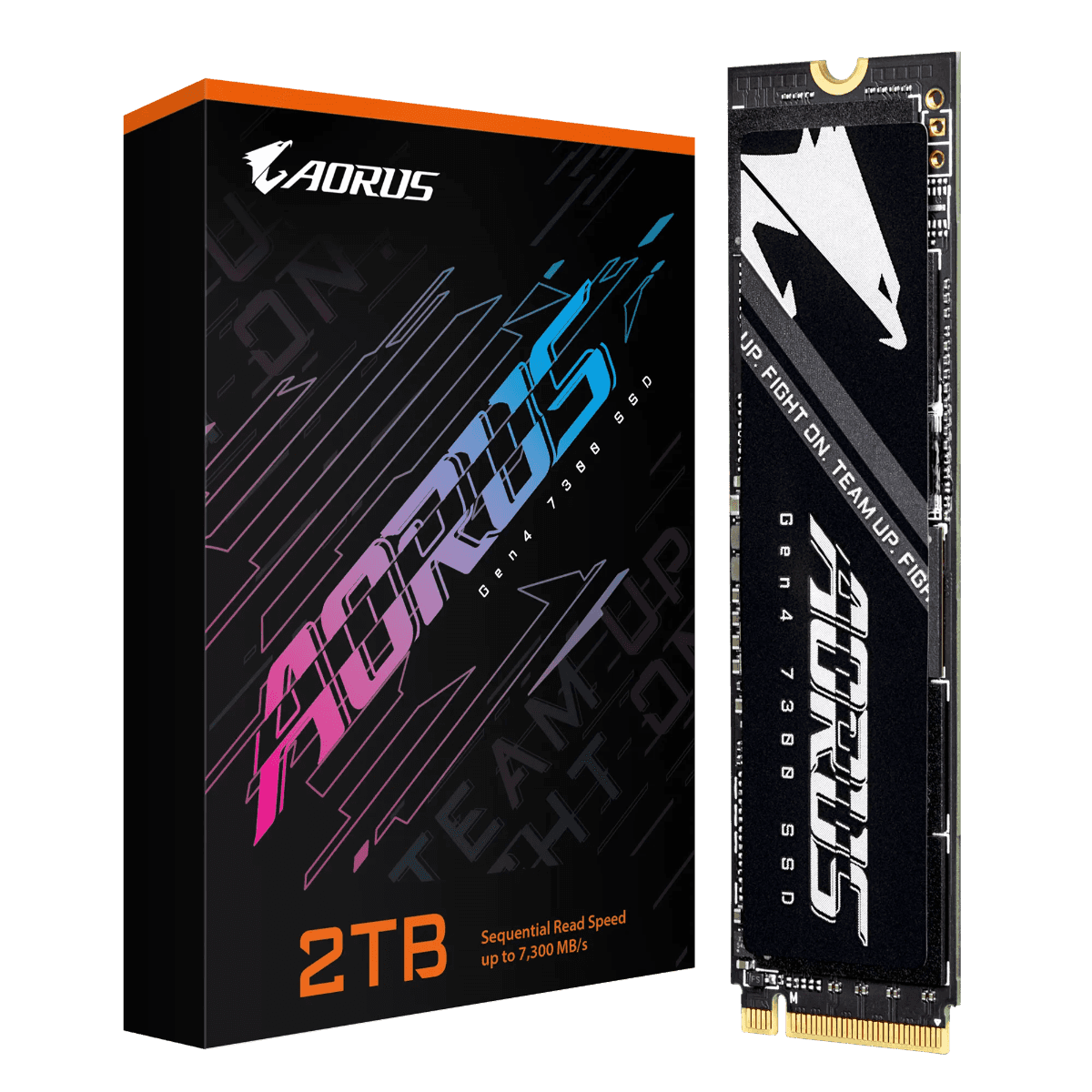 Gigabyte AORUS Gen4 7300 2TB SSD (w/o heat spreader), 7300 MB/s Seq., PCIe 4.0x4, NVMe 1.4 Interface, DDR4 1GB DDR Cache, M.2 2280 | AG4732TB N thumbnail 4
