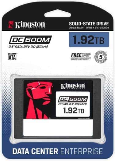 Kingston Kingston DC600M 2.5??? SATA Enterprise SSD, 1.92 TB Capacity, Up to 560MB/s Read & 530MB/s Write, Consistent Latency, IOPS, Reliable QoS, Black | SEDC600M/1920G - thumbnail 3