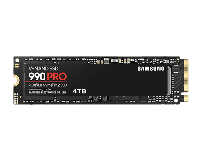SAMSUNG Samsung 990 PRO 4TB PCIe NVMe 4.0 M.2 Internal Solid State Drive SSD, 4 GB Low Power DDR4 SDRAM Cache, Up to 7,450 MB/s, Write Up to 6,900 MB/s | MZ-V9P4T0 - thumbnail 3