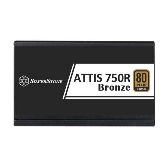 Silverstone SilverStone ATTIS 750R Non-Modular Power Supply, 750W Power, 80 Plus Bronze, Silent 120mm Fan, Active PFC, Multi-Protection, ATX Form Factor, Japanese Primary Capacitor, Black | SST-AT750R-BF - thumbnail 4